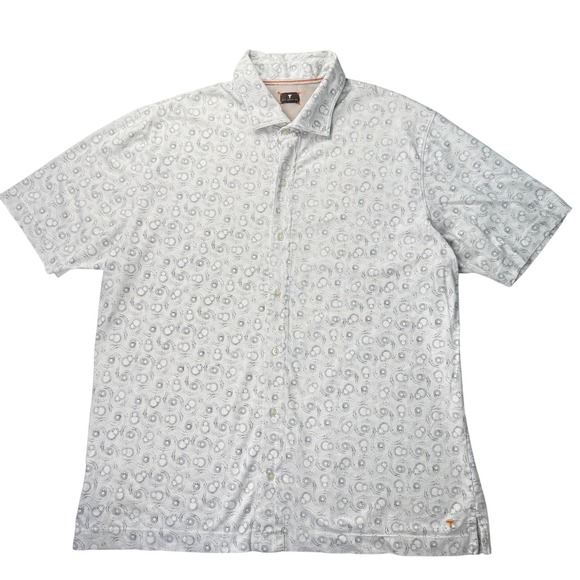 Left Coast Tee Men's XL White Short Sleeve Button Down Shirt‎ - Picture 3 of 11
